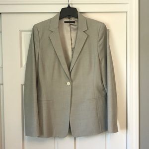 Elie Tahari oat/grey textured blazer
